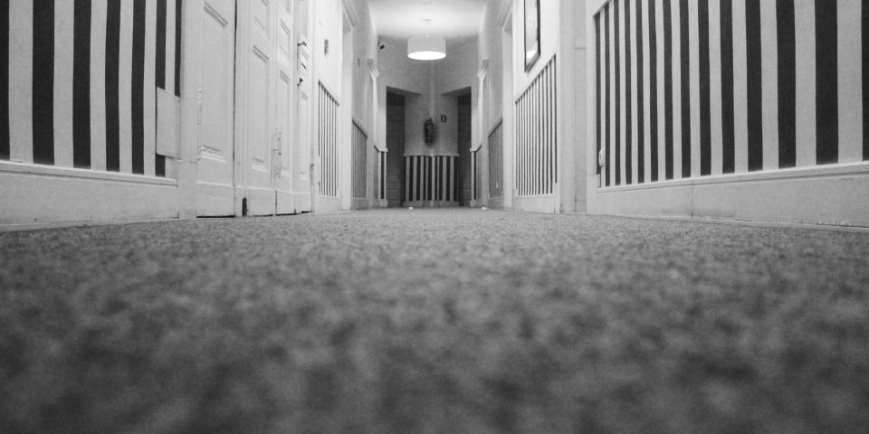 carpet install in hallway